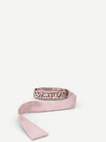 Cintura atelier rosa blush con pietre