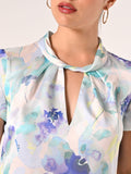 Blusa Curvy in Raso Fantasia Floreale