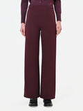 Pantalone a gamba larga bordeaux rosso