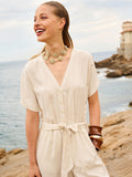 Tuta Beige  in Lino Cotone
