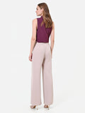 Pantalone asimmetrico fluido tortora beige
