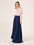 Gonna in Raso Blu Navy