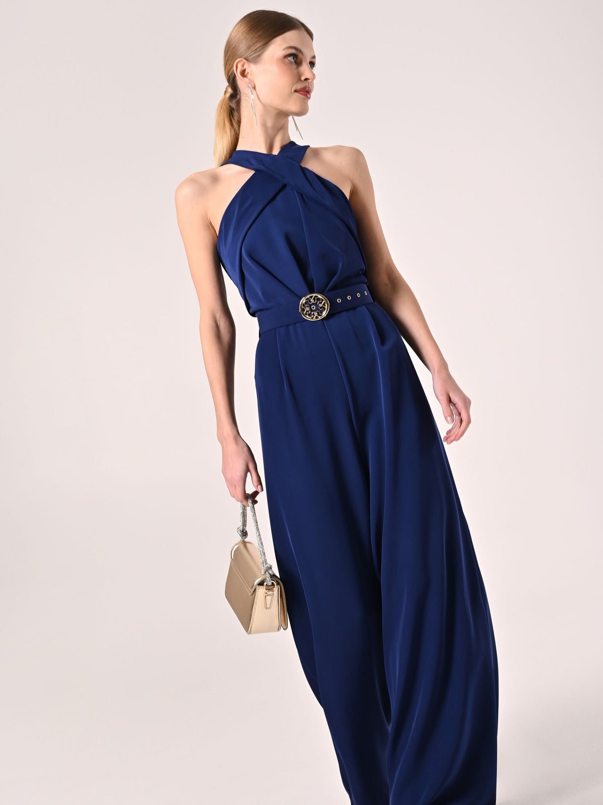 Tuta Blu Navy con Scollo all'Americana