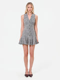 Abito corto grigioeffetto tweed