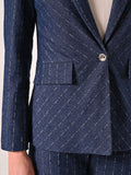Giacca in Denim effetto Gessato