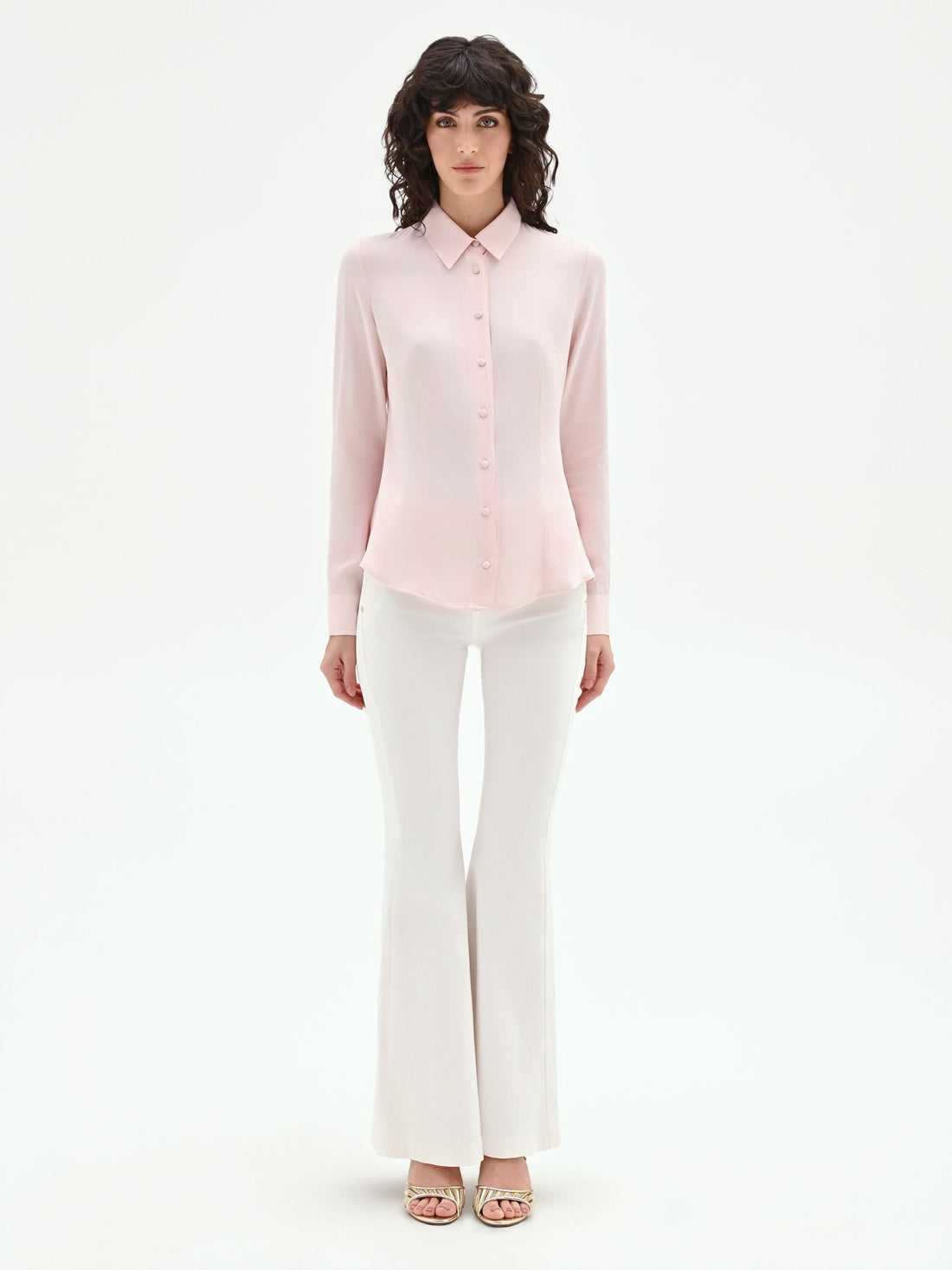 Camicia a scatoletta rosa chiaro