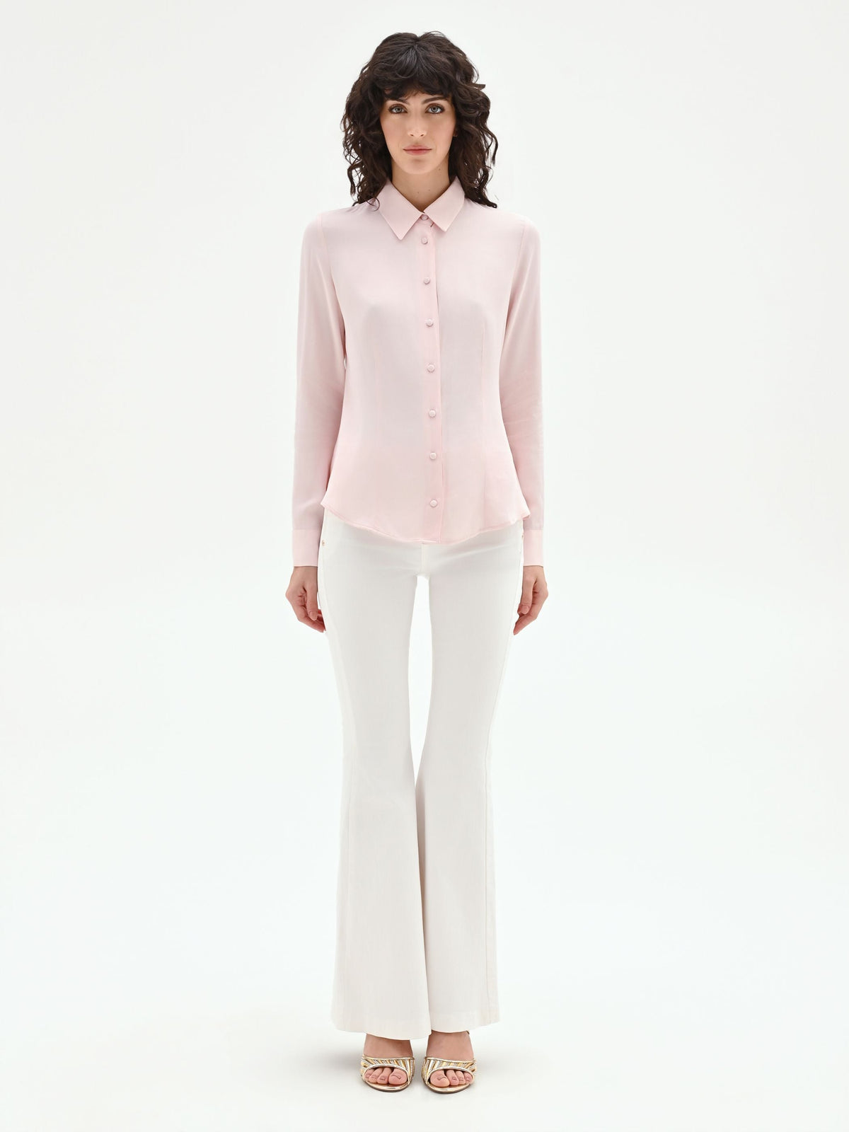 Camicia a scatoletta rosa chiaro