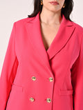 Giacca Curvy Fuxia in Scuba mano Crepe