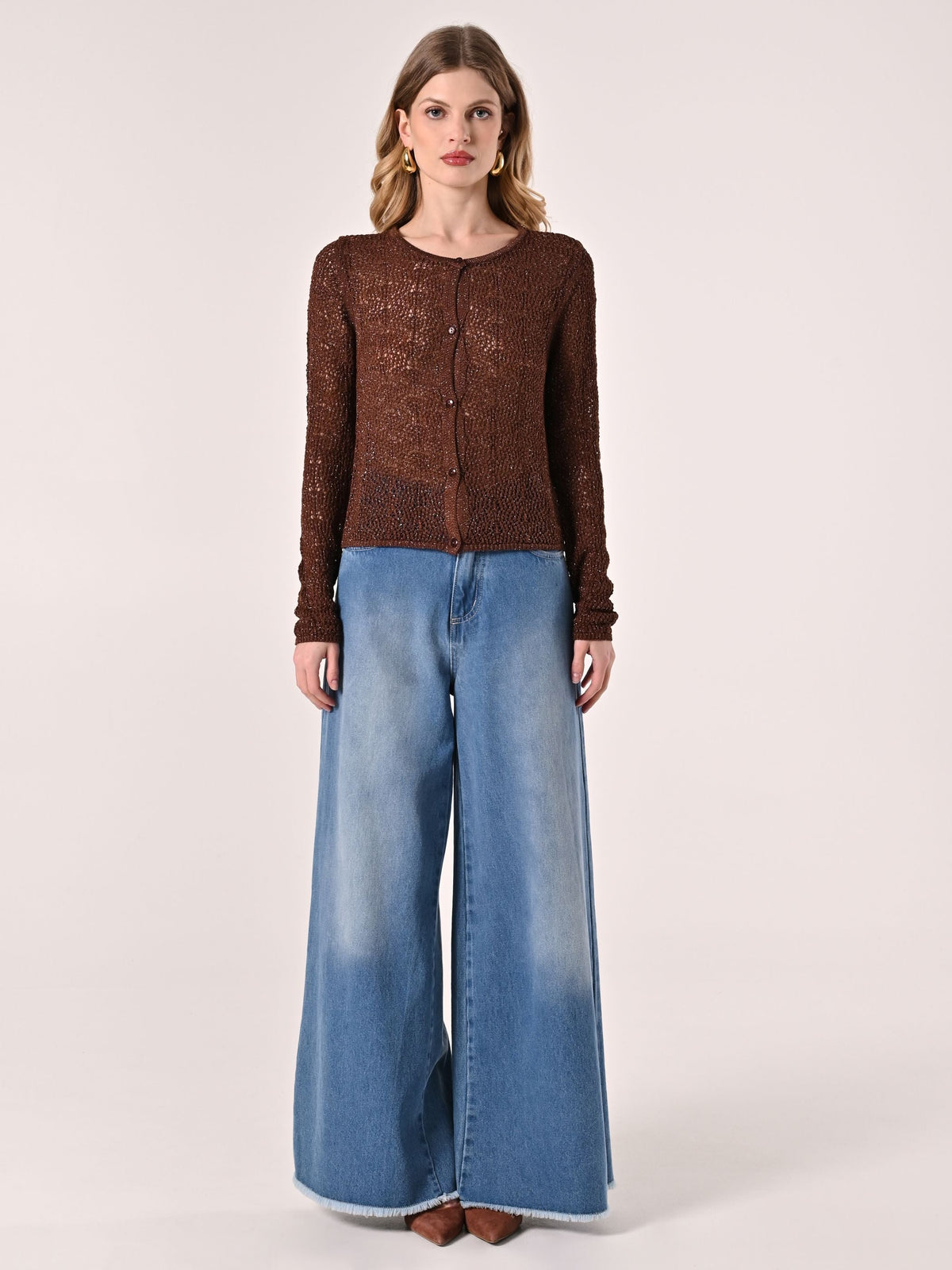 Cardigan in Maglia Lurex