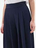 Pantalone palazzo in cadi blu
