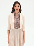 Giacca corta beige chiaro stile bolero