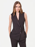Gilet doppiopetto moro marrone