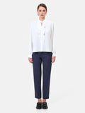 Camicia panna con volant