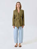 Giacca Verde Militare con Cintura