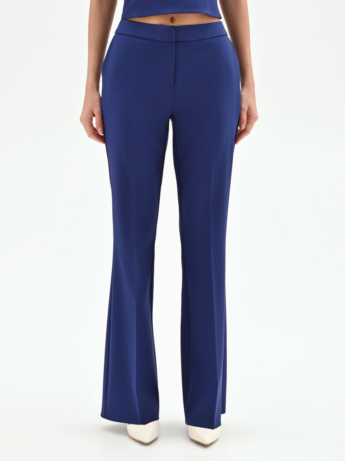 Pantalone mid flared Studio blu indaco