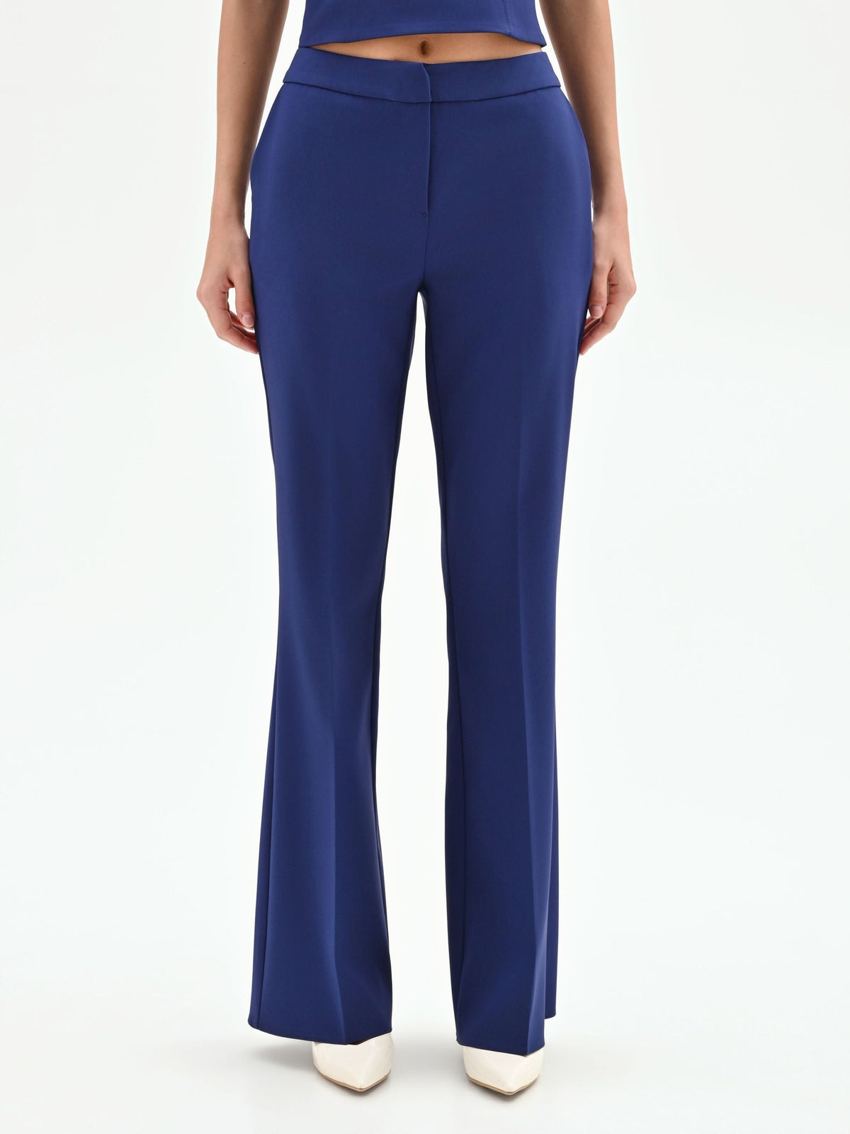 Pantalone mid flared Studio blu indaco