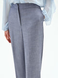 Pantalone a gamba ampia in chambray