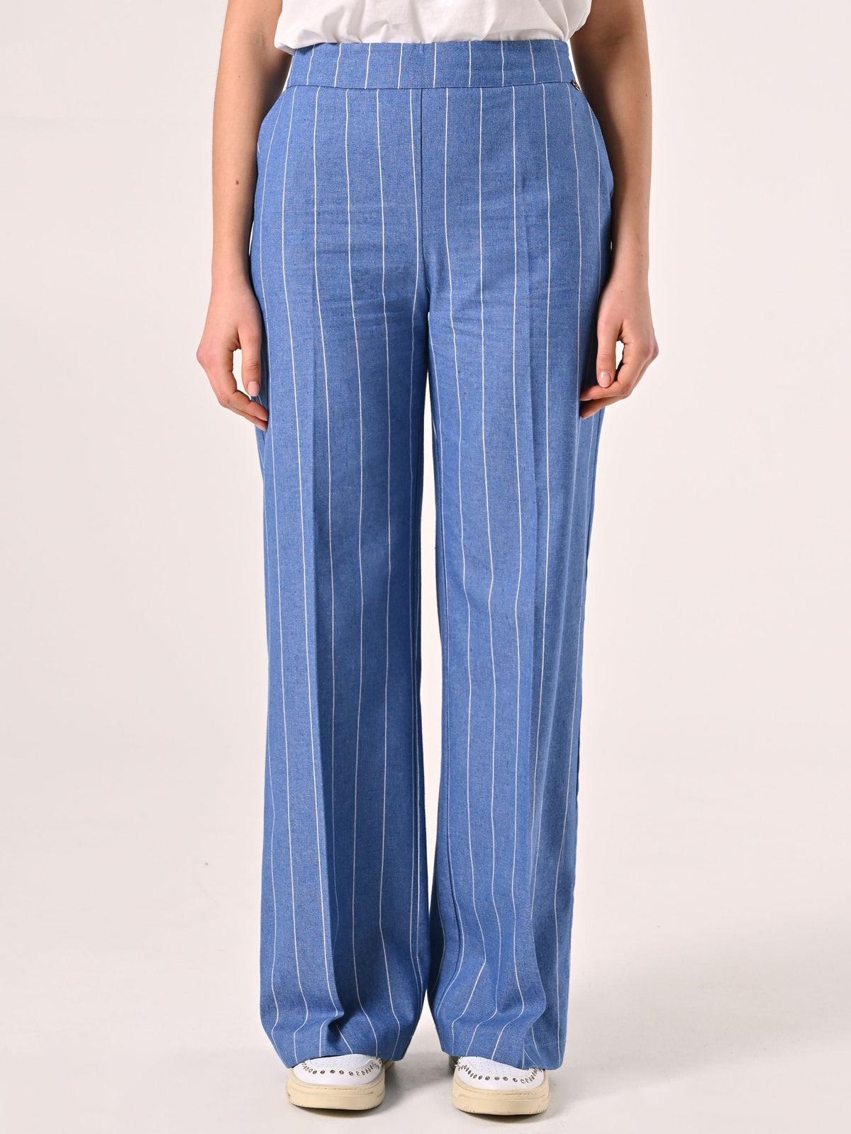 Pantaloni in Denim Gessato