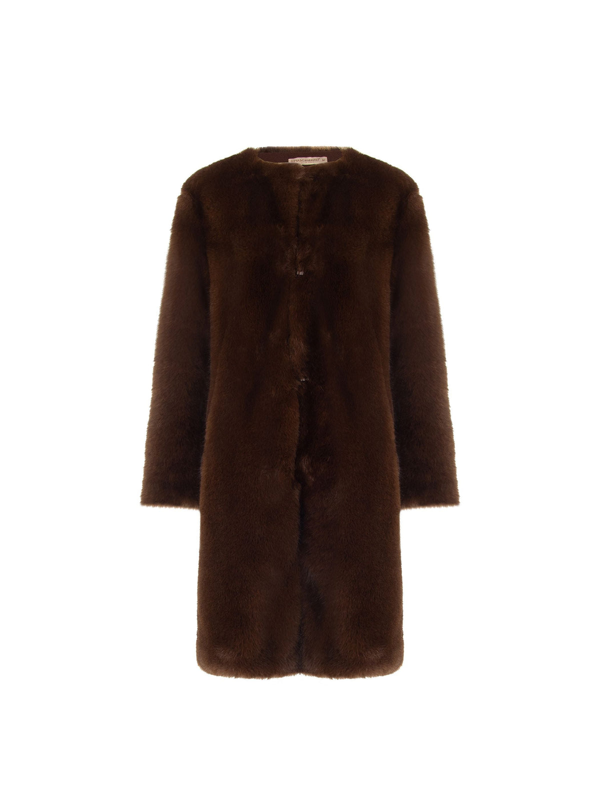 Cappotto effetto pelliccia marrone Giorgia Palmas X Rinascimento