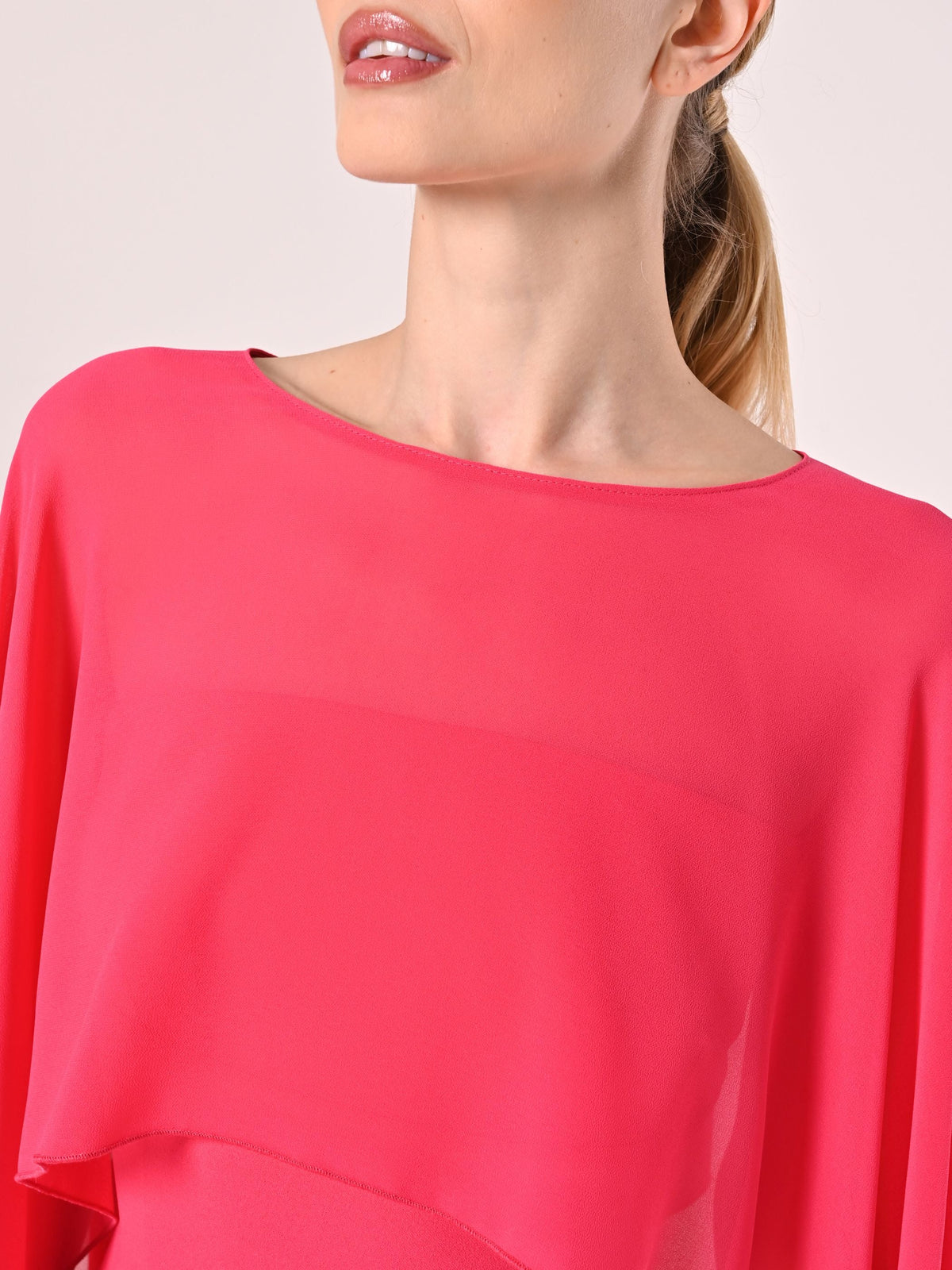Coprispalle in Georgette Fuxia