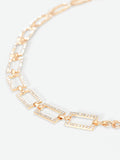 Cintura a catena oro con pavé di strass