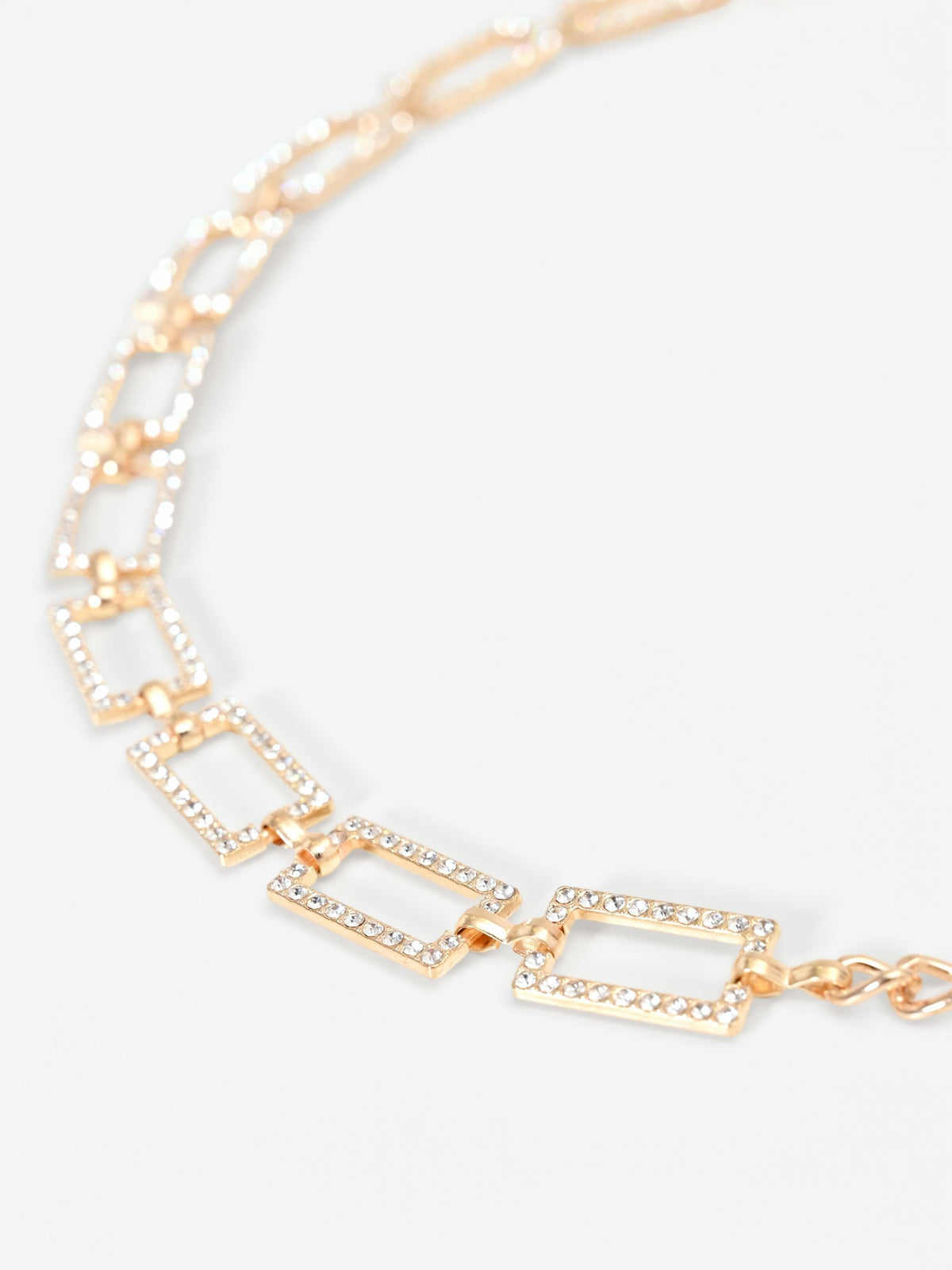 Cintura a catena oro con pavé di strass