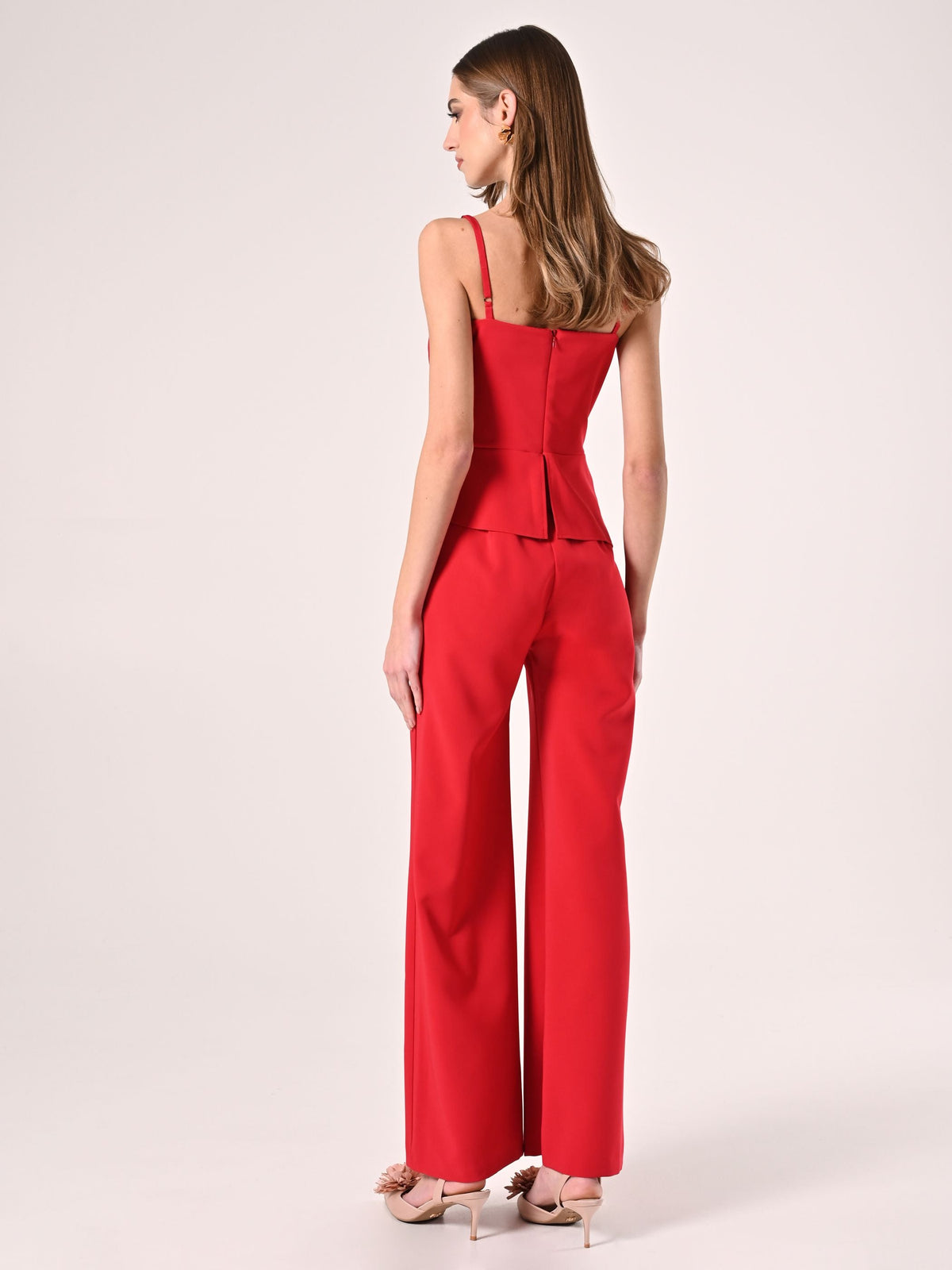 Tuta Rossa con Scollo Bustier