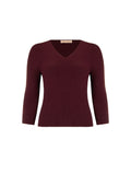 Maglia Curvy bordeaux rosso con punti luce