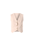 Gilet in Tessuto Tecnico Beige Chiaro