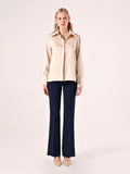 Camicia Beige in Raso