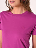 T-Shirt in Cotone Viola Iris