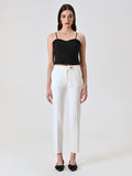Pantaloni Slim in Tessuto Tecnico Bianco