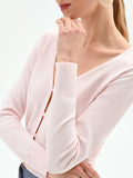 Cardigan cropped rosa pastello