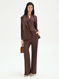 Pantalone cioccolato a gamba dritta