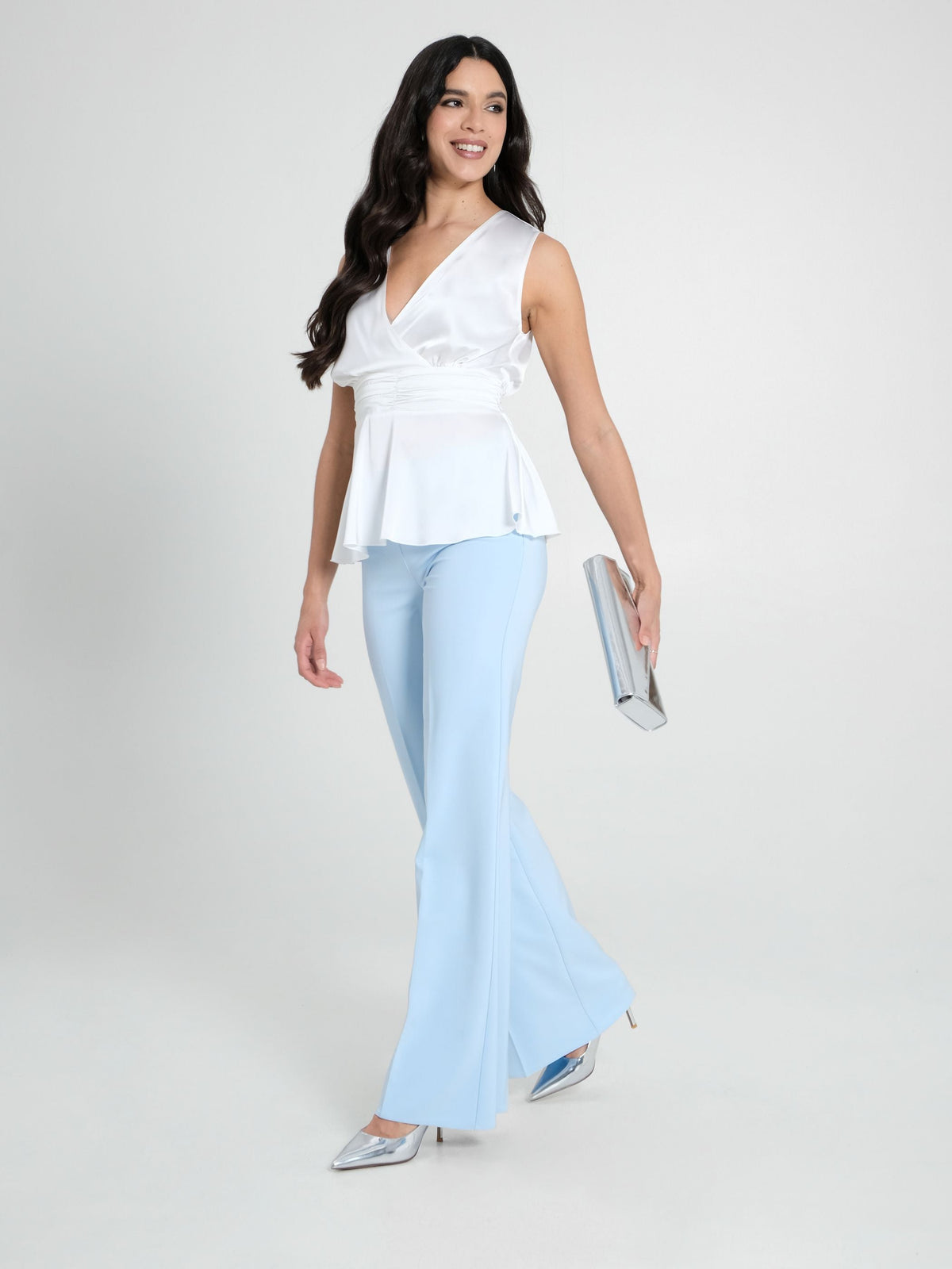 Top in Raso Bianco