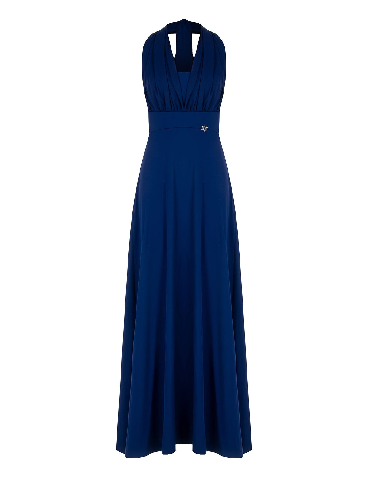 Abito Lungo Blu Nastri