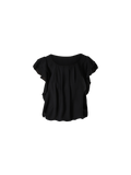 Blusa con Maniche ad Aletta Nera