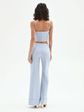 Pantalone a palazzo cielo azzurro