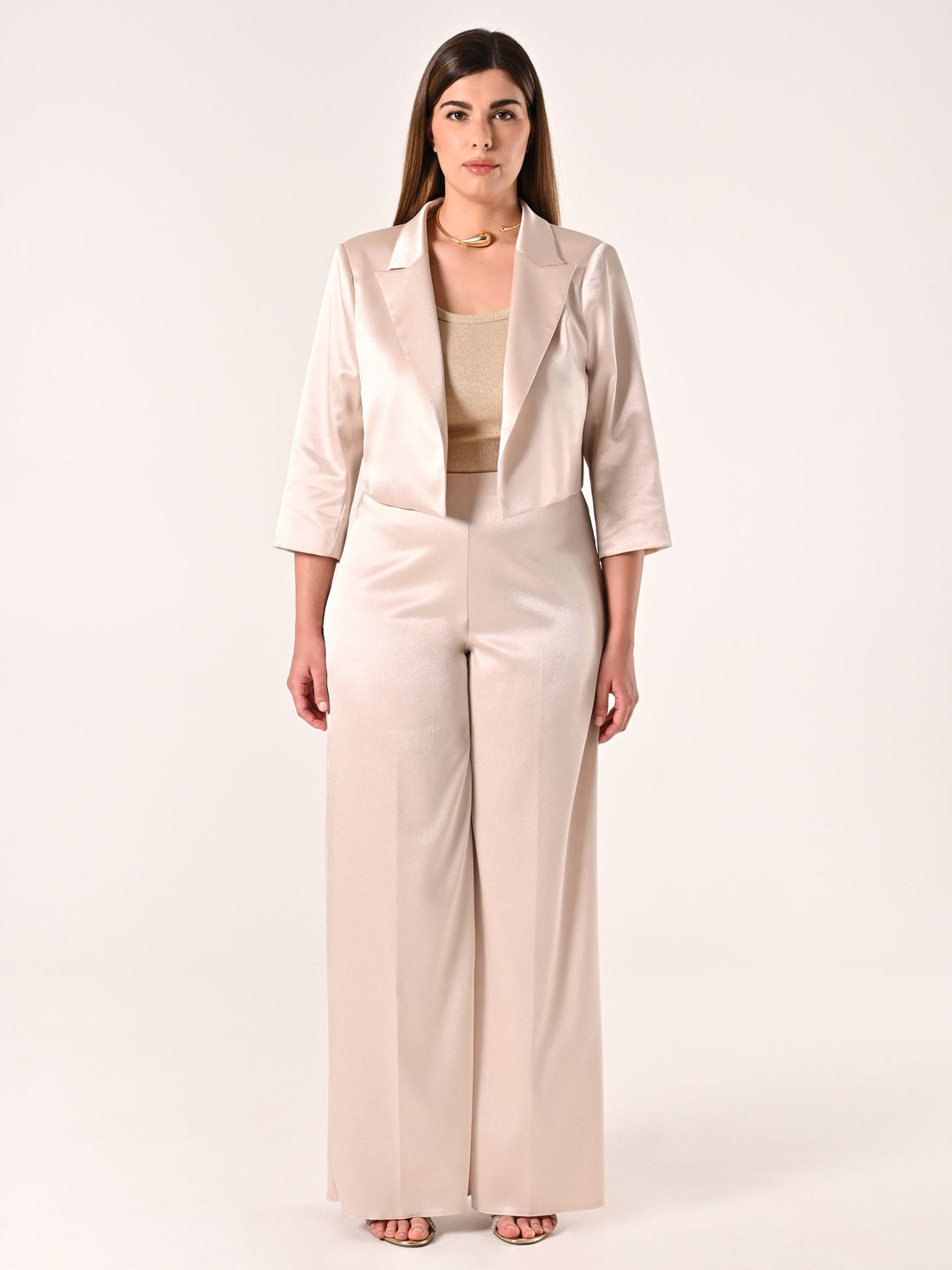 Spencer Lurex Curvy Beige