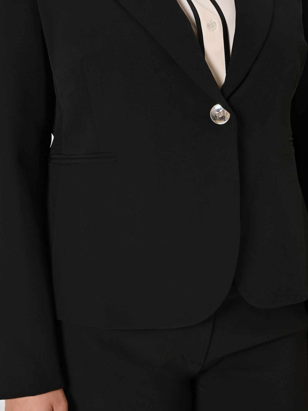 Giacca Curvy Monobottone Nera