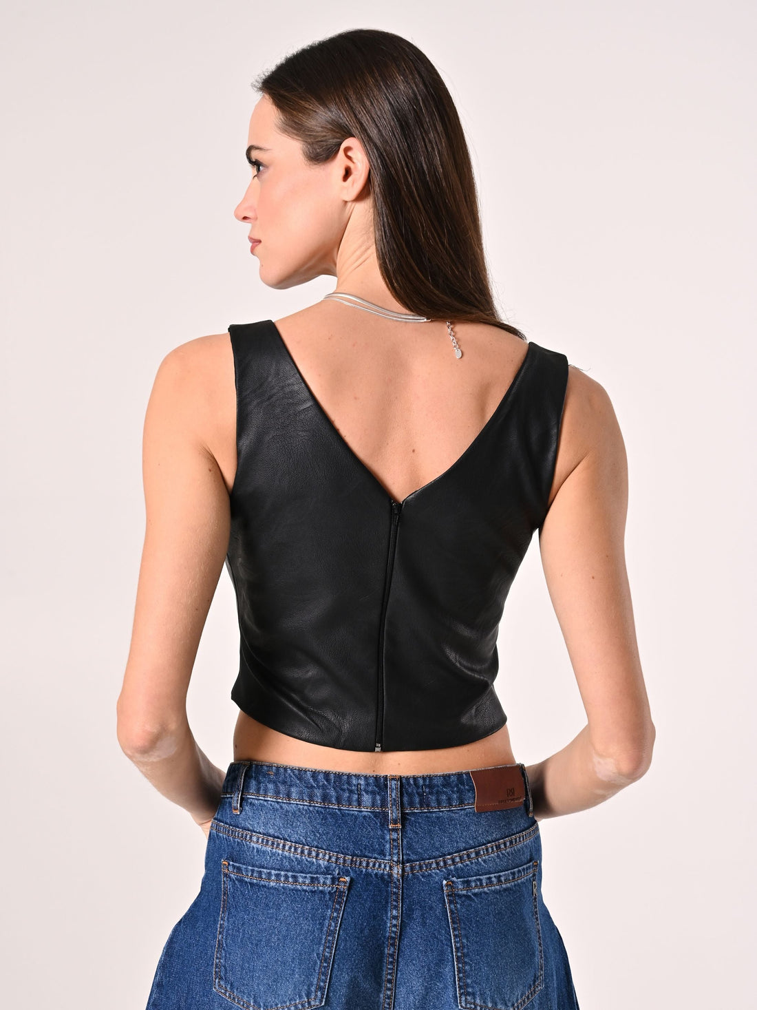 Top Simil Pelle Nero