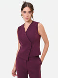 Gilet Studio Gessato bordeaux in crepe
