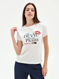 T-shirt in cotone 'The Devil Wears Prada' stampa rossetto