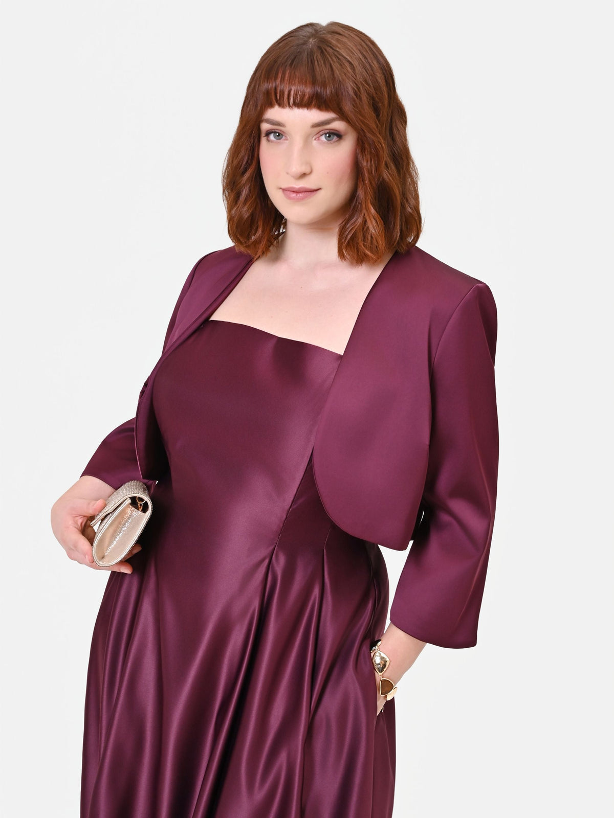 Coprispalle Curvy raso bordeaux rosso con zip