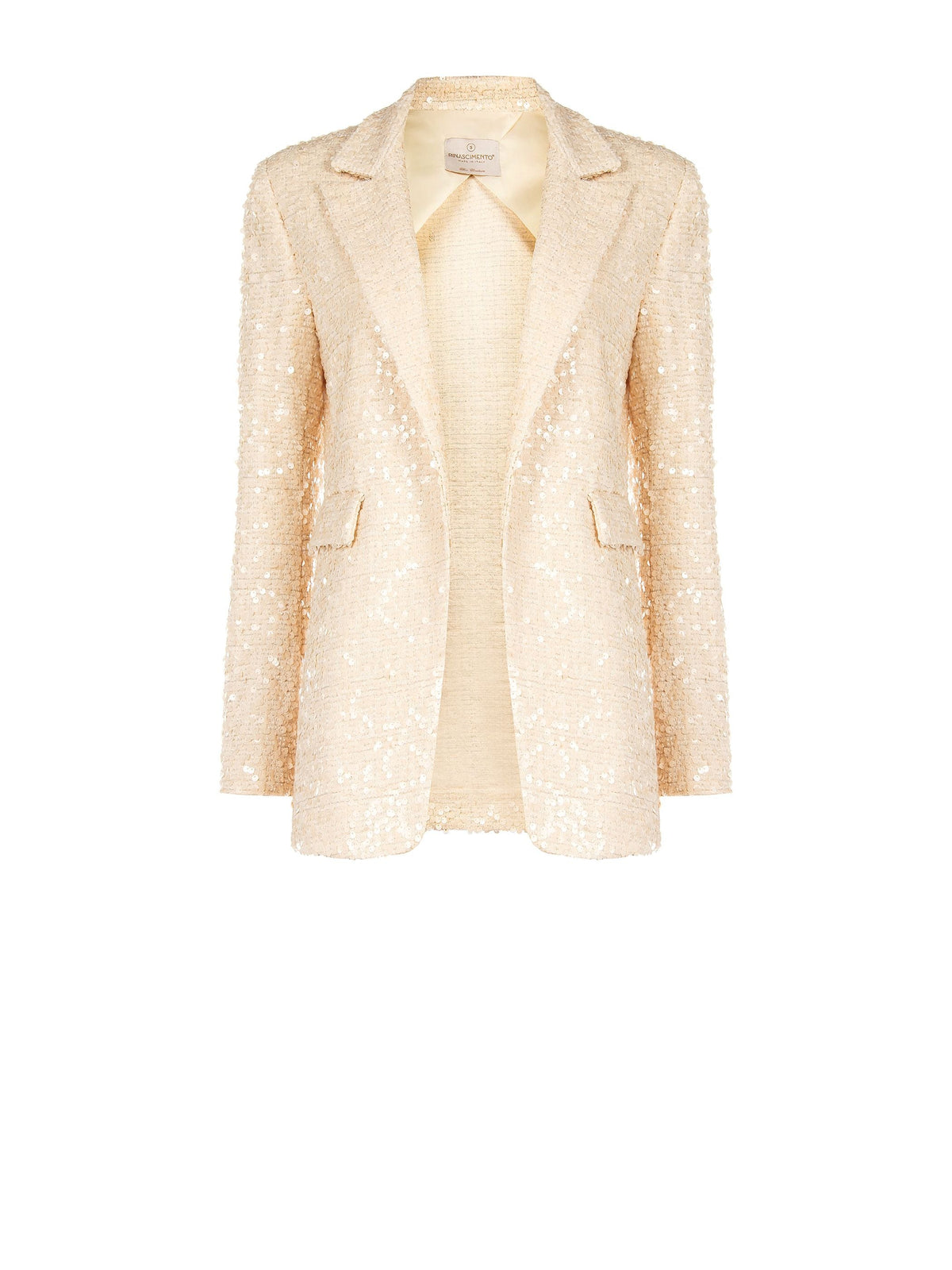 Giacca beige chiaro con paillettes