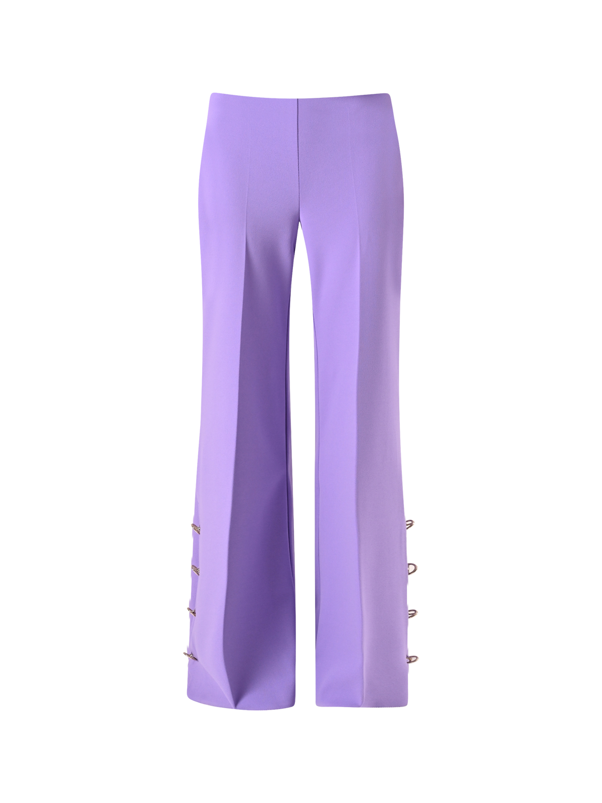 Pantaloni Palazzo in Scuba Mano Crepe Viola Lavanda
