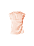 Top smanicato in Raso Beige