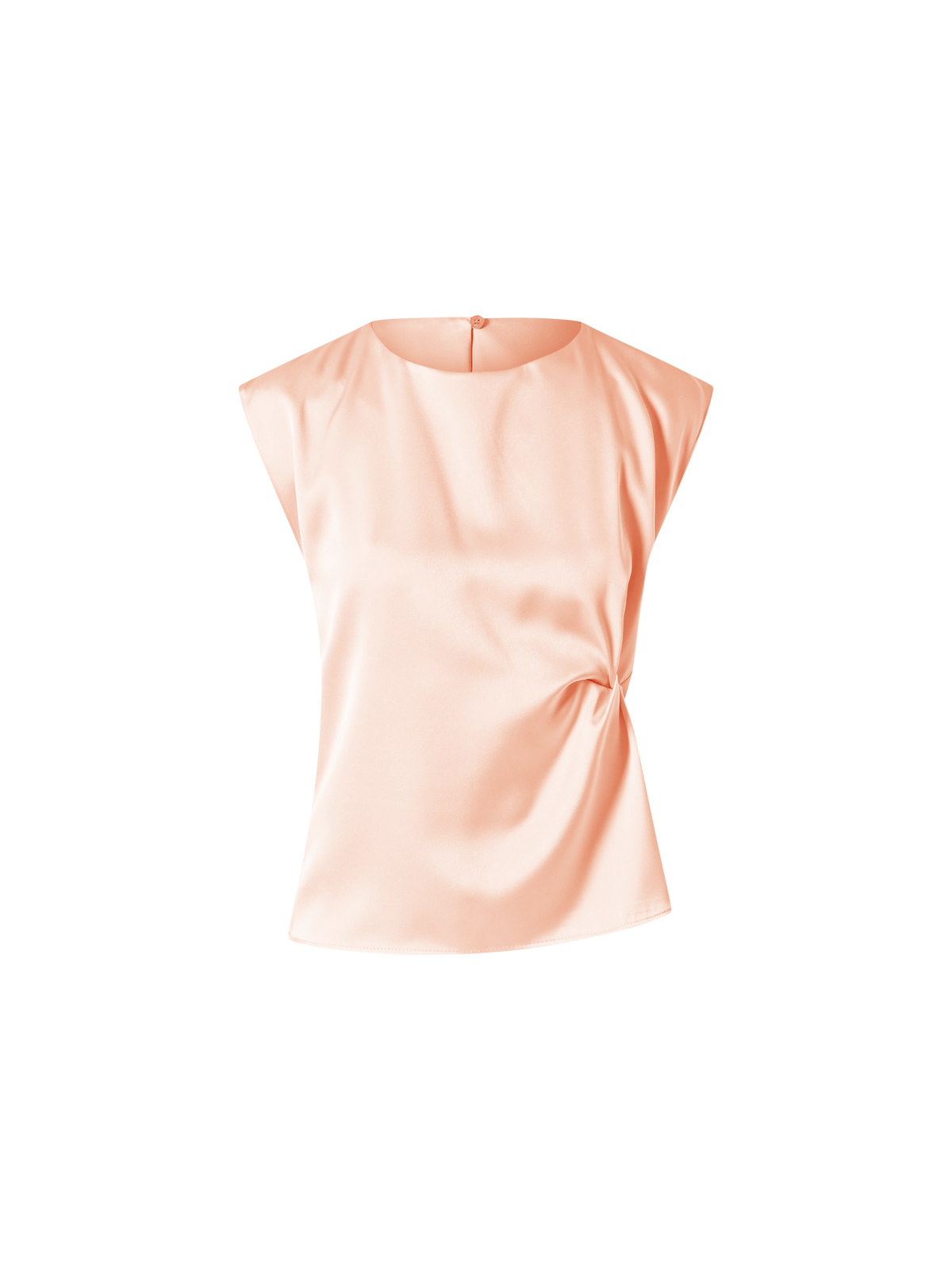 Top smanicato in Raso Beige