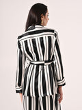 Giacca Leggera a Righe Black & White