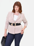 Giacca Curvy monopetto tortora beige